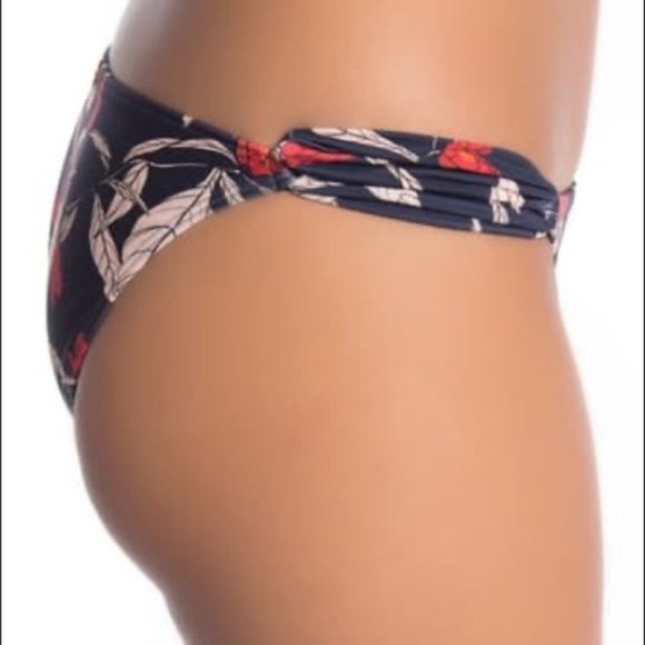 NWOT ViX‎ by Paula Hermanny Loop Bikini Bottom Retro Flower, Navy Pink  S - Picture 16 of 16